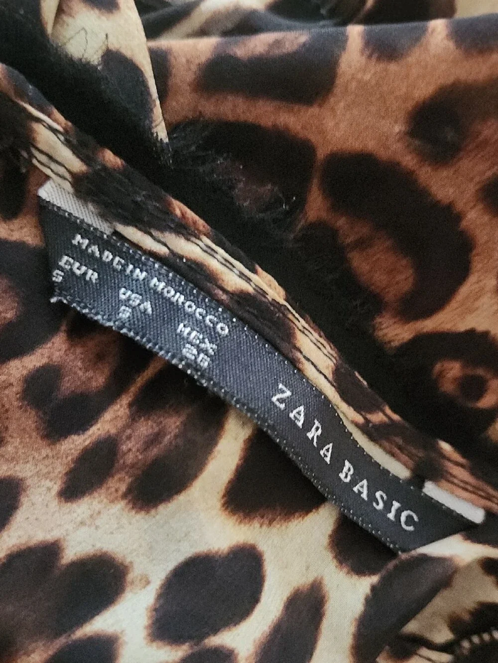 Zara Leopard Print Sleeveless Camisole in Brown and Black - Picture 3 of 3